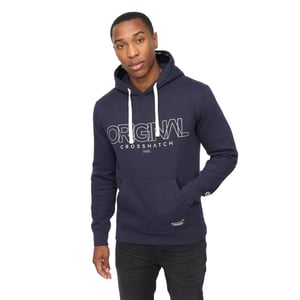 Crosshatch Heren Carrimoore Hoodie (Marineblauw)