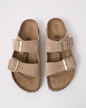 Two Buckle Adjustable Sandals in Beige