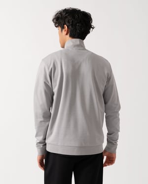 Half-zip Tracksuit Jacket in Light Grey