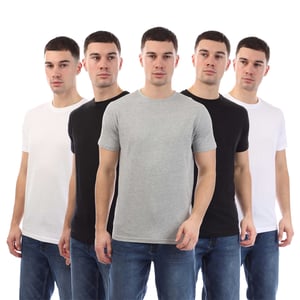 Duck and Cover Herr Caplaz Ärmttryck T-shirt (5-pack) (Flerfärgad)
