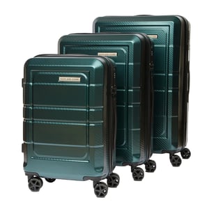 Duck and Cover Venture Suitcase (Pack of 3) (Dark Green)