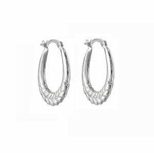 Sterling Silver Plaited Rope Hoops