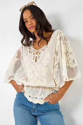 Butterfly Lace Blouse