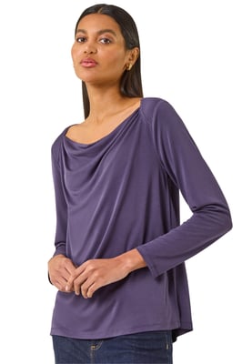 Cowl Neck Premium Stretch Top