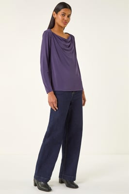 Cowl Neck Premium Stretch Top