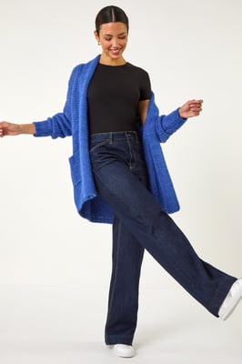 Fluffy Textured Knit Cardigan
