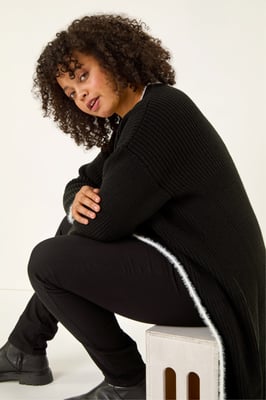 Curve Longline Knit Cardigan