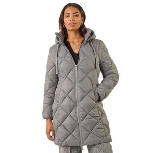 Diamond Quilt Padded Coat