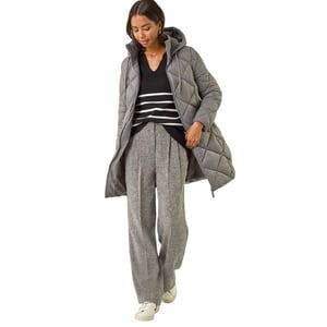 Diamond Quilt Padded Coat