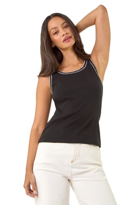 Contrast Stitch Vest Top