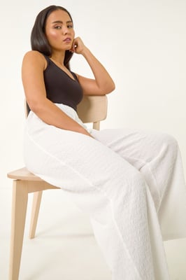 Petite Textured Stretch Trouser