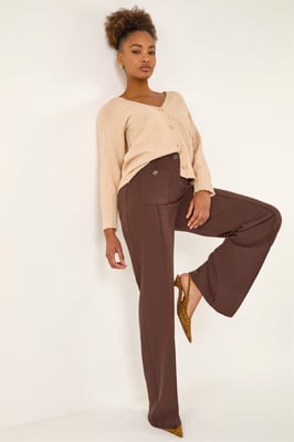 Pocket Button Smart Trousers
