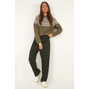 Petite Straight Leg Ponte Stretch Trouser