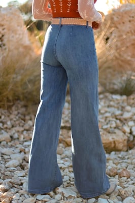 Wide Leg Denim Jeans