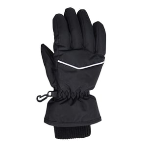 Mountain Warehouse Kinderen Faux Fur Gevoerde Isotherm Sneeuwhandschoenen (Zwart)