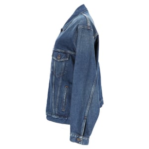 Balenciaga 'You Are The World' Embroidered Denim Jacket in Blue Cotton