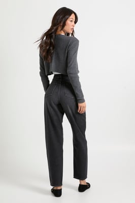Tall Boohoo Basics High Waist Mom Jean