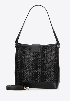 Wittchen Dames Bouclé Stoffen Tas Zwart Polyester