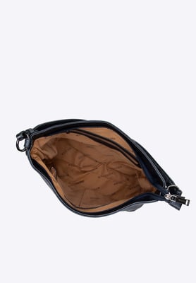 Wittchen Dames handtas, eco-leren tas, glanzend marineblauw