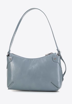 Wittchen Dames schoudertas met klinknagels, blauw, eco-leer
