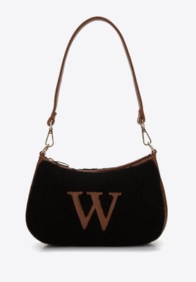 Wittchen Dames Baguette Handtas met Kunstbont Klein Zwart en Bruin Kunstleer