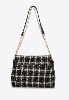 Wittchen Dames Bouclé Messenger Bag in Zwart en Wit Polyester