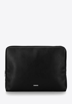 Wittchen Dameskoffer met hoes voor een 15, 6'' laptop, zwart en zilver, eco-leer