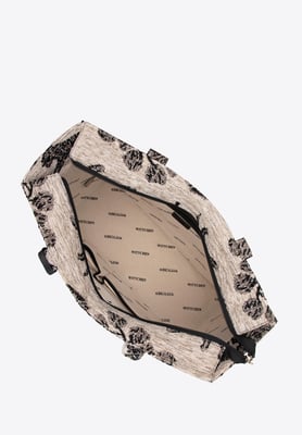 Wittchen Dames jacquard-patroon shoppertas, bruin en zwart