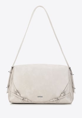 Wittchen Dames shopper met decoratieve banden, gebroken wit, eco-leer