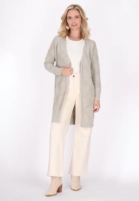 usha Vest Dames Lichtbeige gemêleerd