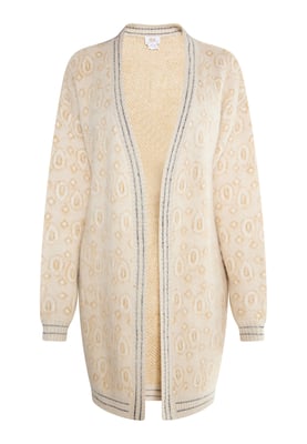 usha Gebreid vest Dames Beige Veelkleurig