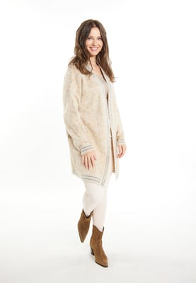 usha Gebreid vest Dames Beige Veelkleurig