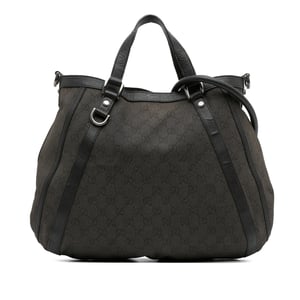 Gg Canvas Tote Handtas Signature
