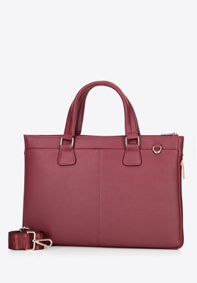 Wittchen Dames 14, 5" Laptoptas in Imitatieleer Burgundy Eco-leer