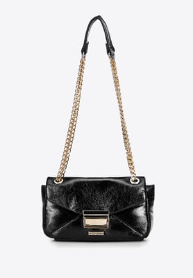 Wittchen Dames Mini Crossbody Tas in Glanzend Eco-Leer Zwart