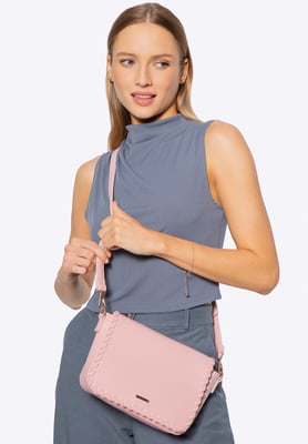 Wittchen Dames Crossbody Tas met Klep, Roze, Eco-leer