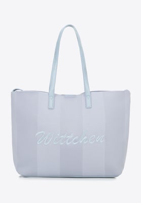 Wittchen Woman Grote Shopper Tas met Eco-Lederen Elementen, Blauw Polyester