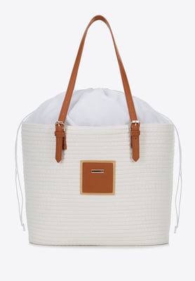 Wittchen Dames Katoenmix Shopper Bag Off-White Polyester