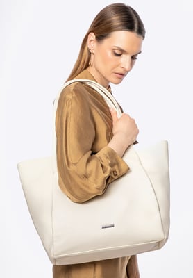 Wittchen Dames shopper van zacht eco-leer crème eco-leer