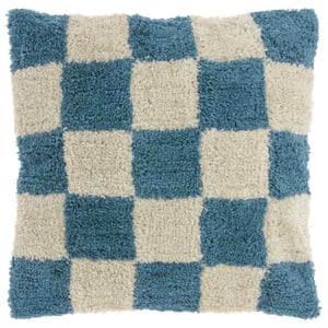 Unique Living sierkussen ziva jeans blue -45x45cm