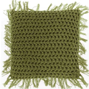 Unique Living kussen tufo 45x45cm olive green