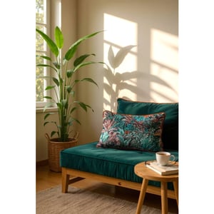 NOVÉE Velvet jungle red | 30 x 50 cm | kussenhoes | velvet/polyester