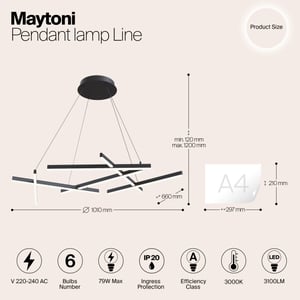 Maytoni hanglamp line -