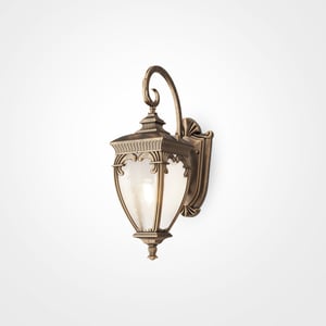 Maytoni Outdoor wandlamp fleur met goud Ø26