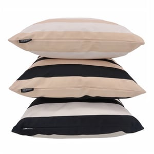 Gek op kussens! Sierkussen streep /crème | 45 x 45 cm | katoen/polyester