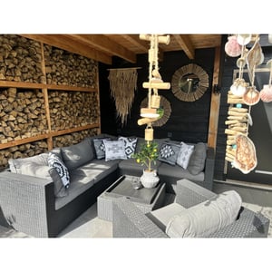Gek op kussens! Sierkussen ibiza black outdoor | 45 x 45 cm | katoen/polyester