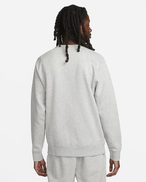 Nike Club Fleece Plus Small Logo Sweatshirt in Grey Heather