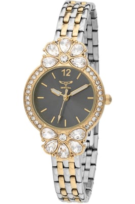 Invicta Wildflower 69106 Dames Horloge - Quartz Uurwerk -  met zwarte Wijzerplaat - 30mm