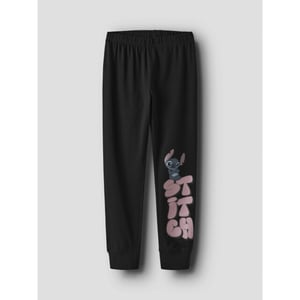 Name It Meisjes lange pyjama set nkfolina stitch zwart