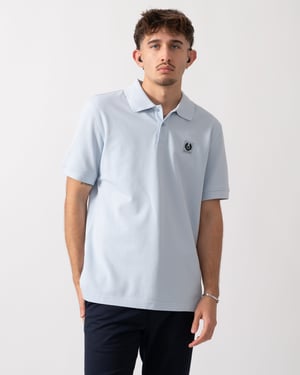 Short Sleeve Polo in Light Blue